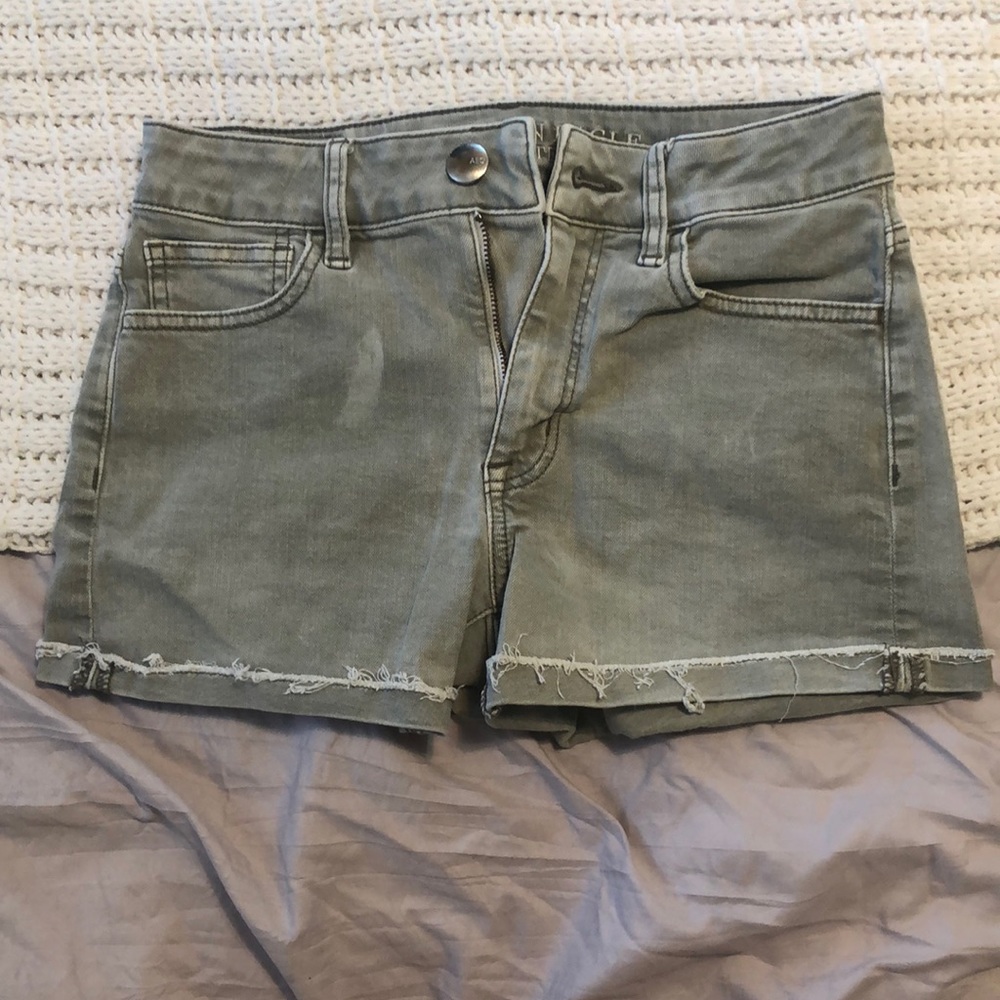 Lightly worn green shorts